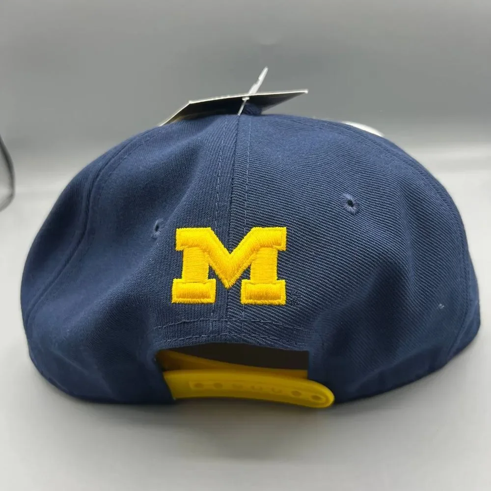 Michigan Wolverines x Air Jordan Hat Men‎ Blue Jumpman Snap Back Cap New